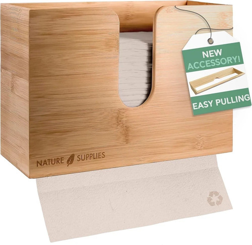 Bamboo paper towel dispenser - bamboo,