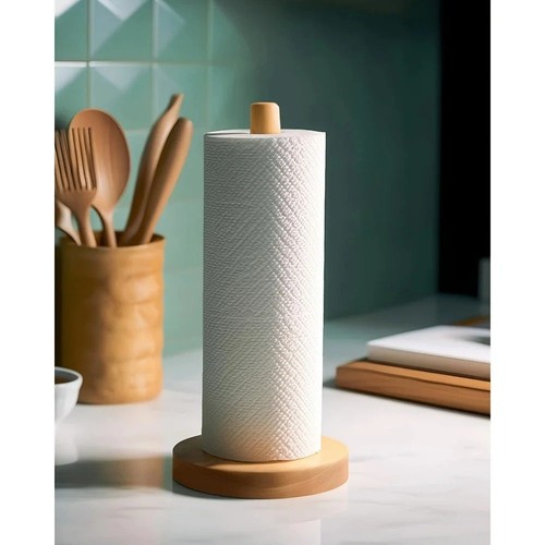 Wooden kitchen roll holder - roll,