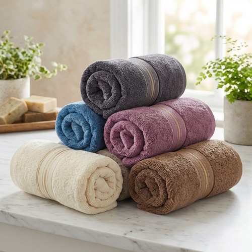 Bamboo cotton bath towels - cotton,